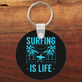 Surfen ist Leben Schlüsselanhänger (Vorderseite)