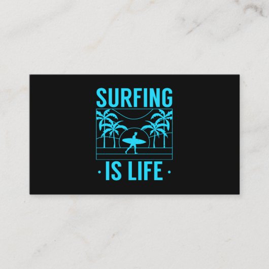 Surfen ist Leben Visitenkarte (Vorderseite)