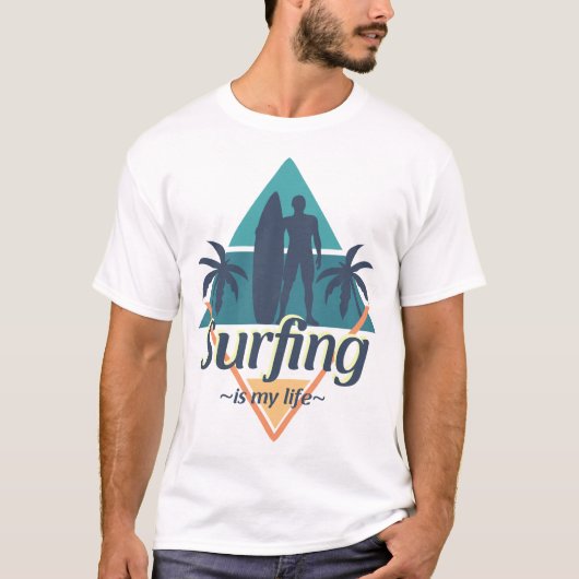 Surfen ist mein Leben T-Shirt (Vorderseite)