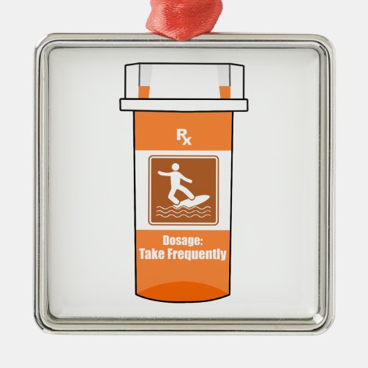 Surfen ist mein Medikament Ornament Aus Metall (Vorne)