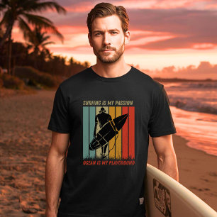 Surfen ist meine Leidenschaft Ozean ist mein Spiel T-Shirt