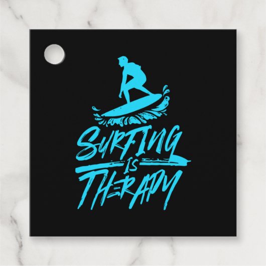 Surfen ist Therapie Geschenkanhänger (Vorderseite)