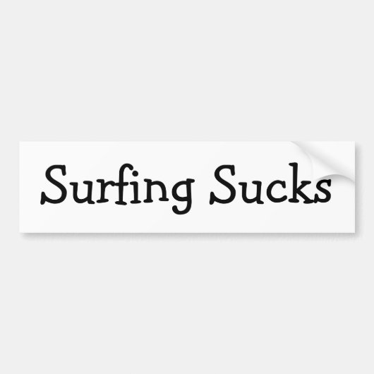 Surfen ist zum Kotzen Autoaufkleber (Vorne)