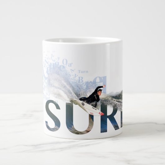 Surfen Jumbo-Tasse (Vorderseite)