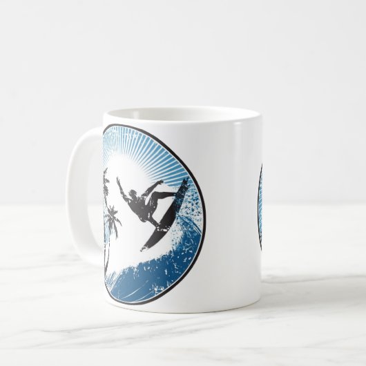 Surfen Kaffeetasse (Vorderseite Links)