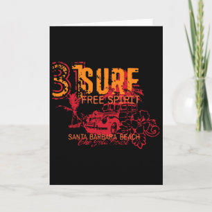 Surfen Kalifornien Santa Rra Surfer-Geschenk Fraue Karte