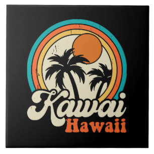 Surfen Kawaii Hawaii Fliese