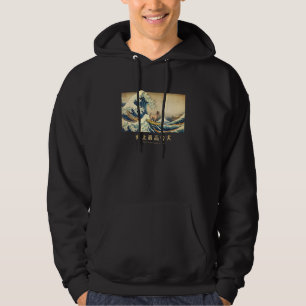 Surfen Kelpie Kanagawa-Welle Japanischer Hund Hoodie