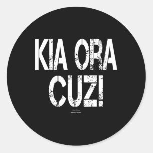 Surfen Kia Ora Cuz! Paddleboarding Sup Liebhaber N Runder Aufkleber