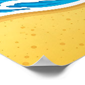 Surfen Koala Kinderzimmer Art - Beach Animal Poster (Ecke)