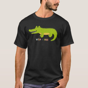 Surfen Krokodil Lustiger Tierliebhaber Coole Kinde T-Shirt