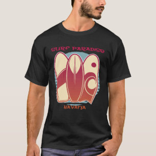 Surfen Kuba Havana Ferienhaus Palmen Ozean Surf T-Shirt