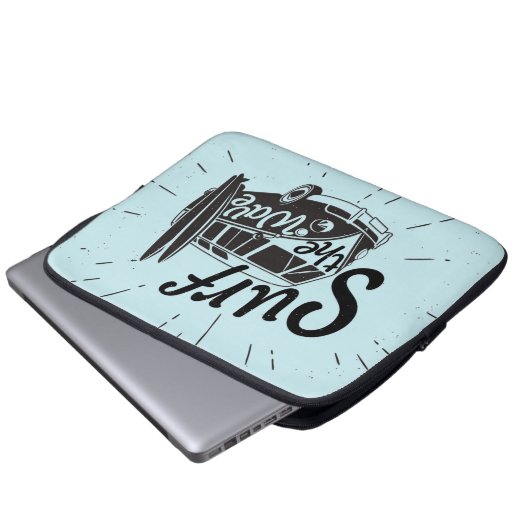 Surfen Laptopschutzhülle (Vorne Knopf)
