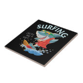 Surfen lässt mich nass Hai Geschenke Fliese (Seite)