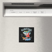 Surfen lässt mich nass Hai Geschenke Magnet (In Situ (Geschirrspüler))