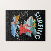 Surfen lässt mich nass Hai Geschenke Puzzle (Horizontal)