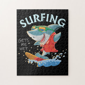Surfen lässt mich nass Hai Geschenke Puzzle