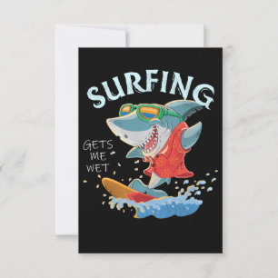 Surfen lässt mich nass Hai Geschenke RSVP Karte