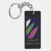 Surfen Leben Stilvolle Surf-Schlüsselanhänger Schlüsselanhänger (Vorderseite links)