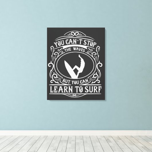 Surfen lernen leinwanddruck (Insitu (Holzboden))