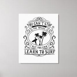 Surfen lernen leinwanddruck