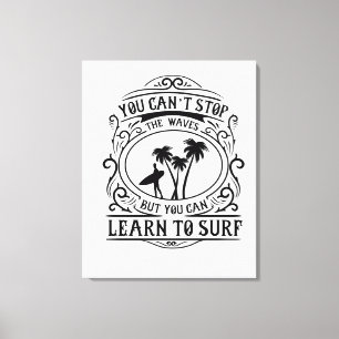 Surfen lernen leinwanddruck