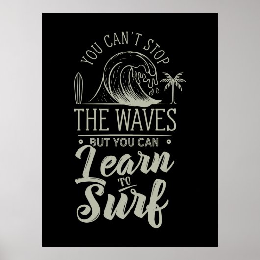 Surfen lernen poster (Vorne)