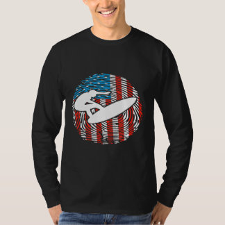 Surfen Lover Surfer US American Flag Geschenk I Su T-Shirt