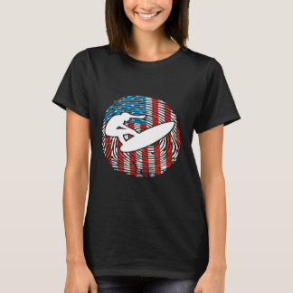 Surfen Lover Surfer US American Flag Geschenk I Su T-Shirt