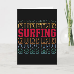 Surfen Lustiger mehrschichtiger Text Surfer Coach Karte