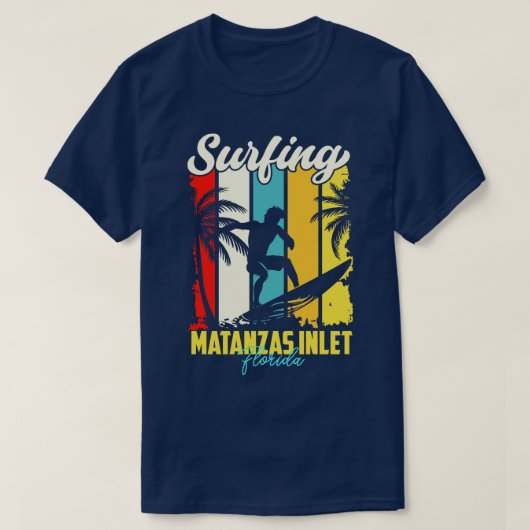 Surfen Matanzas Inlet Florida T-Shirt (Design vorne)