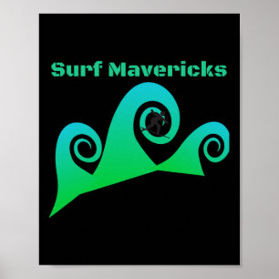Surfen Maverick's Surfen California Strände Poster