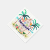 Surfen & Meer | Baby an Bord Beach Baby Dusche Serviette (Ecke)