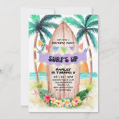 Surfen & Meer | Surf's Up Beach Geburtstag Einladung (Vorderseite)