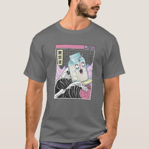 Surfen Milk Carton Kanagawa Wave Kawaii Anime Vap T-Shirt