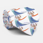 Surfen mit dem Weihnachtsmann Krawatte (Gerollt)
