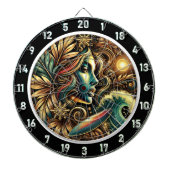 Surfen mit Golden Glow Sunset Art Dartscheibe (vorne)