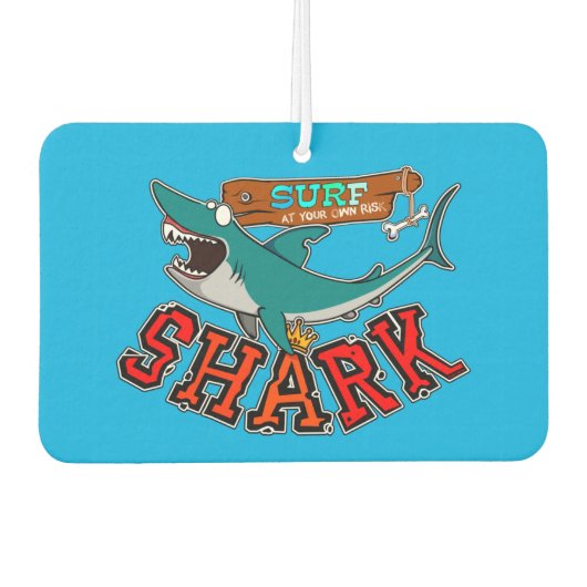 Surfen mit Hai Autolufterfrischer (Vorderseite)