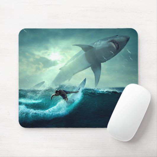 Surfen mit Haien Mousepad (Mit Mouse)