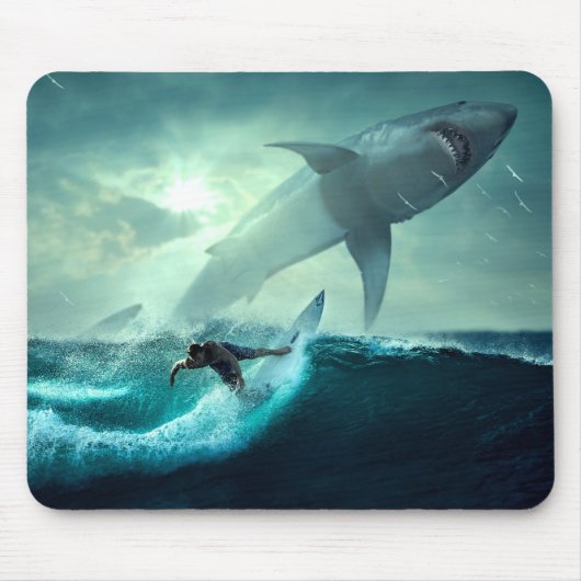 Surfen mit Haien Mousepad (Vorne)