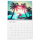 Surfen mit Palmen Kalender (Mär 2026)