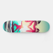 Surfen mit Palmen Skateboard (Horizontal)