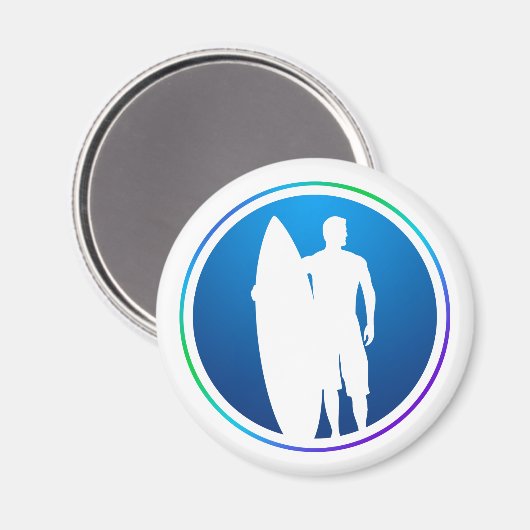 Surfen mit Surfbrett-Magnet Magnet (Vorderseite/Rückseite)