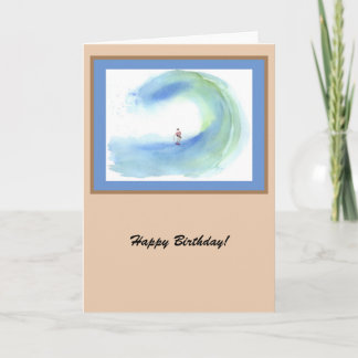 Surfen mit Wave Watercolor 2 anpassbar Karte