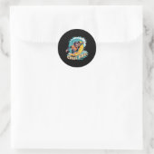 Surfen Monkey Cool Vibes Runder Aufkleber (Tasche)