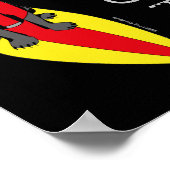 Surfen Mops Poster (Ecke)