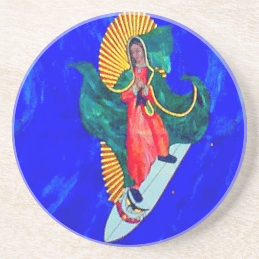 Surfen Nonno blue wave Untersetzer (Vorne)