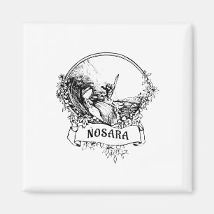 Surfen Nosara, Costa Rica Vintage Retro Throwback Magnet