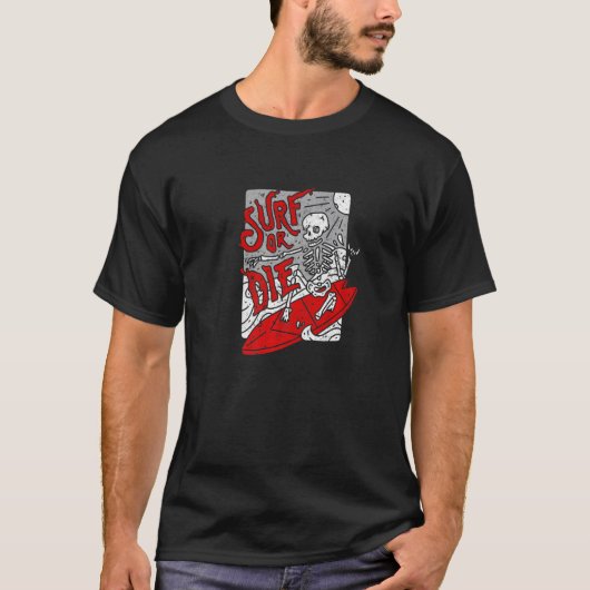 Surfen oder Die Goth-Satanic-Gothic-Tarot-Okkultis T-Shirt (Vorderseite)