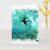 Surfen ohne Grußkarte Karte (Gelbe Blume)